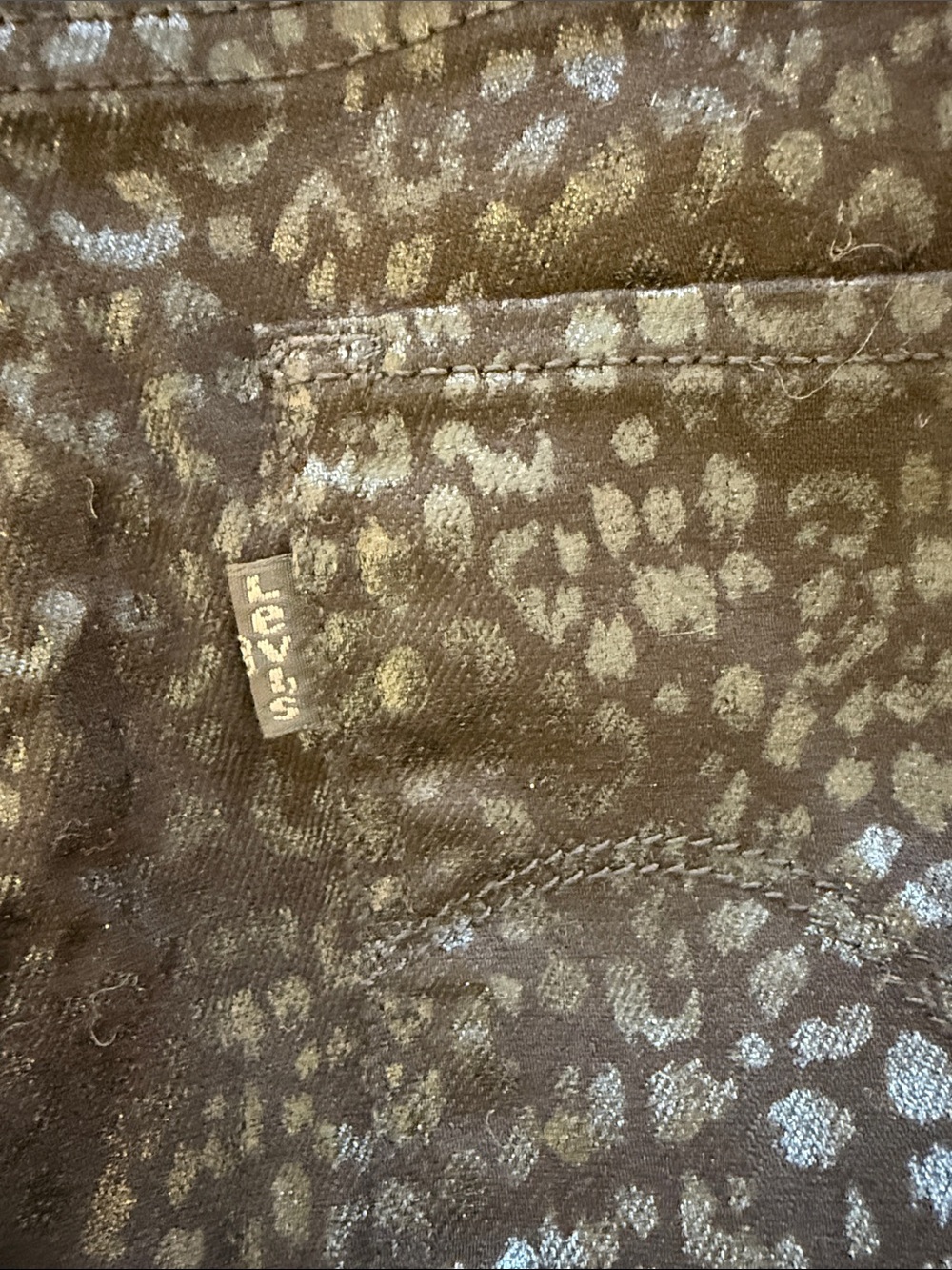 Levi's 721 Wild Cat Foil Leopard High Rise Skinny Jeans 26 - Picture 13 of 13
